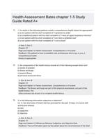 Health Assessment Bates chapter 1-5 Study Guide Rated A+