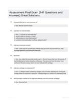 Assessment Final Exam (141 Questions and Answers) Great Solutions.