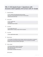 REL C 225 Searle Exam 1 Questions with Answers 2024 Updates All Correct with A+ Grade