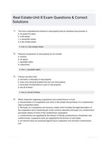 Real Estate-Unit 8 Exam Questions & Correct Solutions