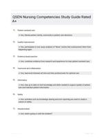 QSEN Nursing Competencies  Study Guide Rated A+