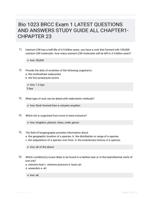 Bio 1023 BRCC Exam 1 LATEST  QUESTIONS AND ANSWERS STUDY GUIDE ALL  CHAPTER1-CHPAPTER 23