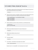 1213 UNCC FINAL EXAM - Qs & As