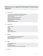 RECA unit 6-4 Legal land description Study Guide Rated A+