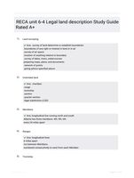 RECA unit 6-4 Legal land description Study Guide Rated A+