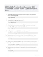 2024 MBLEx Practice Exam Questions - 294 Questions & Answers (Rated A+) Latest Version 2024