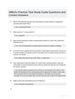 MBLEx Practice Test Study Guide Questions and Correct Answers