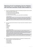 Med Surg Ch 57 Coordinating Care for Patients with Stomach Disorders Study Guide Graded A+