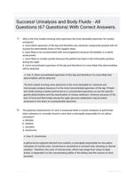 Success! Urinalysis and Body Fluids - All Questions |67 Questions| With Correct Answers.