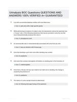 Urinalysis BOC Questions QUESTIONS AND ANSWERS 100% VERIFIED A+ GUARANTEED