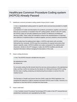 Healthcare Common Procedure Coding system (HCPCS) Already Passed