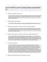 Ch 8: HCPCS Level II Coding Study Guide Rated A+