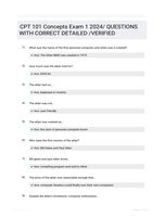 CPT 101 Concepts Exam 1 2024/ QUESTIONS WITH CORRECT DETAILED /VERIFIED