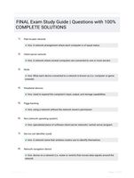 FINAL Exam Study Guide | Questions  with 100% COMPLETE SOLUTIONS