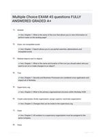 Multiple Choice EXAM 45 questions FULLY ANSWERED GRADED A+