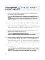 Post office exam 474 QUESTIONS  WITH ALL CORRECT ANSWERS