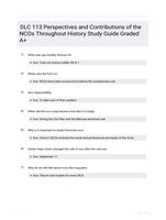 DLC 113 Perspectives and Contributions of the NCOs Throughout History Study Guide Graded A+