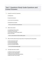 Test 1 Questions Study Guide Questions and Correct Answers