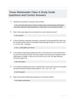 Texas Wastewater Class A Study Guide Questions and Correct Answers