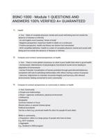 BSNC-1000 - Module 1 QUESTIONS AND ANSWERS 100% VERIFIED A+ GUARANTEED