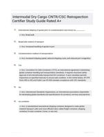 Intermodal Dry Cargo CNTR/CSC Reinspection Certifier Study Guide Rated A+