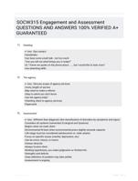 SOCW315 Engagement and Assessment QUESTIONS AND ANSWERS 100% VERIFIED A+ GUARANTEED