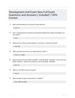 Development 2nd Exam New Full Exam Questions and Answers ( Included ) 100% Correct