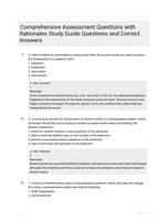 Comprehensive Assessment Questions with Rationales Study Guide Questions and Correct Answers