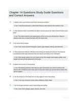 Chapter 14 Questions Study Guide Questions and Correct Answers