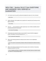 WGU C961 - Section 26 & 27 Quiz QUESTIONS AND ANSWERS 100% VERIFIED A+ GUARANTEED