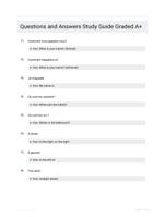 Questions and Answers Study Guide Graded A+