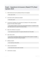 Exam - Questions & Answers (Rated 97%) Best Update 2024