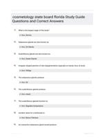 cosmetology state board florida Study Guide Questions and Correct Answers