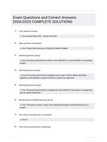 Exam Questions and Correct Answers  2024/2025 COMPLETE SOLUTIONS