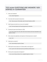 TICO review QUESTIONS AND ANSWERS 100% VERIFIED A+ GUARANTEED