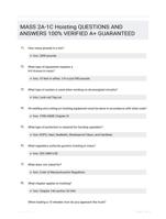 MASS 2A-1C Hoisting QUESTIONS AND ANSWERS 100% VERIFIED A+ GUARANTEED