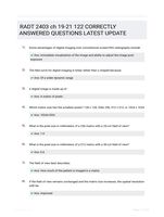 RADT 2403 ch 19-21 122 CORRECTLY ANSWERED QUESTIONS LATEST UPDATE