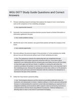 WGU D077 Study Guide Questions and Correct Answers