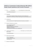 NASCLA Contractors Guide Arkansas 8th Edition  Study Guide Questions and Correct Answers