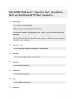 503-MIDTERM exam (practice test) Questions With Verified Expert  Written Solutions