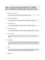 WGU - D334 EXAM QUESTIONS (47 TERMS) WITH VERIFIED DEFINITIONS UPDATED 2024