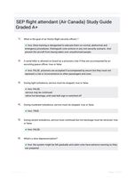 SEP flight attendant (Air Canada) Study Guide Graded A+