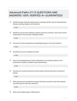 Advanced Patho D115 QUESTIONS AND ANSWERS 100% VERIFIED A+ GUARANTEED