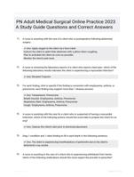 PN Adult Medical Surgical Online Practice 2023 A Study Guide Questions and Correct Answers