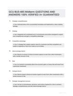 GCU BUS-485 Midterm QUESTIONS AND ANSWERS 100% VERIFIED A+ GUARANTEED