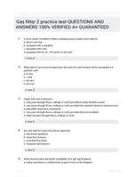 Gas fitter 2 practice test QUESTIONS AND ANSWERS 100% VERIFIED A+ GUARANTEED