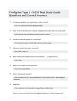 Firefighter Type 1 - S-131 Test Study Guide Questions and Correct Answers