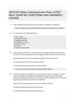 MCOLES State Licensing Exam Prep LATEST   REAL EXAM 601 QUESTIONS AND ANSWERS |AGRADE