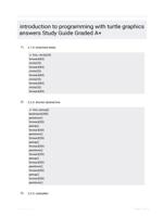 introduction to programming with turtle graphics answers Study Guide Graded A+