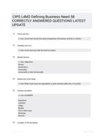 CIPS L4M2 Defining Business Need 58 CORRECTLY ANSWERED QUESTIONS LATEST UPDATE